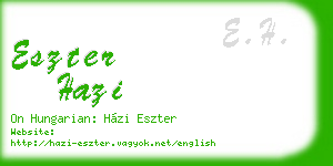 eszter hazi business card
