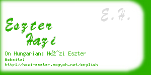 eszter hazi business card